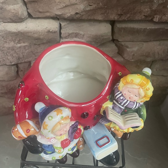 Fitz and Floyd Collectible Singing Santa Cookie Jar - Picture 2 of 5